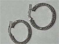 Orecchini Domar Donna Cerchi argento 925 diamantati in Argento ORAR-501-280 - ORAR-501-280